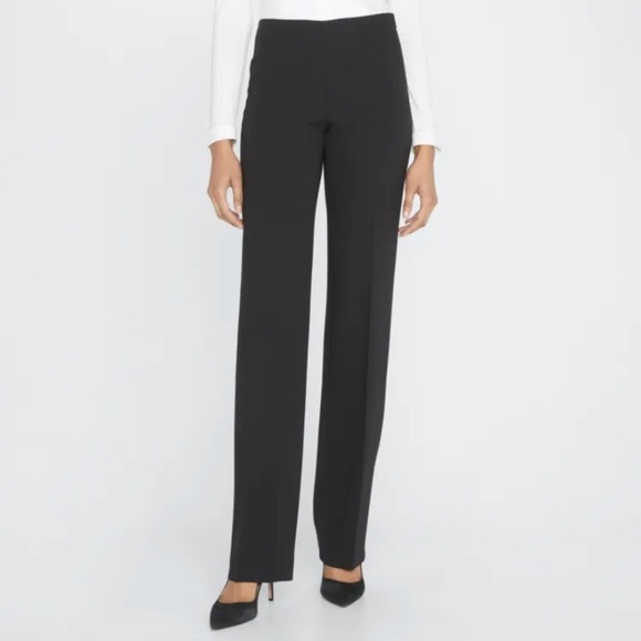 AKRIS X BERGDOF GOODMAN classic flat front black pants wool blend - Picture 1 of 11